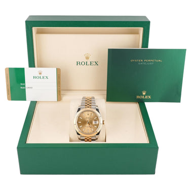 Rolex 126333 Datejust 41 mm Champagne Dial Jubilee Bracelet Box and Papers 2016