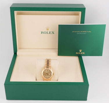 Rolex 69178 Lady-Datejust 26mm Champagne Diamond Dial President Box 1990