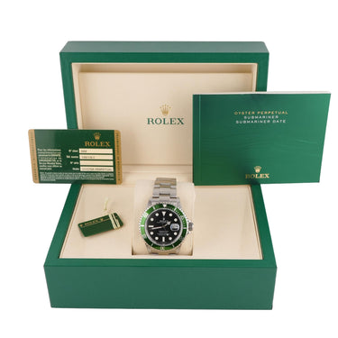 Rolex 16610LV Submariner Date 40 mm "Kermit" Black Dial Box and Papers 2009