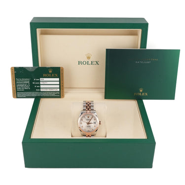 Rolex 178271 Datejust 31 mm Jubilee Silver Diamond Dial Box & Papers 2014