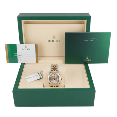 Rolex 178273 Datejust 31 mm Silver Index Dial Jubilee Bracelet Box & Papers 2019