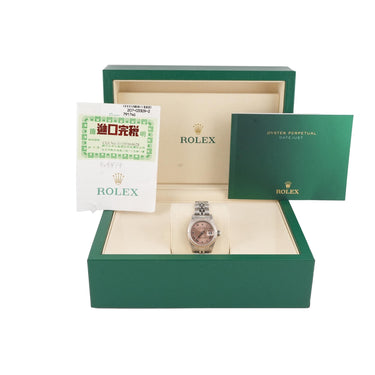 Rolex 79174 Lady-Datejust 26 mm Rose Dial Jubilee Bracelet Box and Papers 2003
