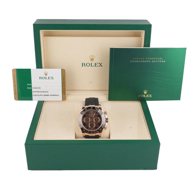 Rolex 116515LN Daytona 18K Rose Gold Chocolate Arabic Dial Box and Papers 2018