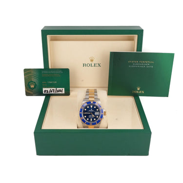Rolex 126613lb Submariner Date 41 mm "Bluesy" Blue Dial Oyster Box & Papers 2021
