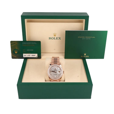 Rolex 228345RBR Day-Date 40 mm 18K Rose Gold White MOP Dial Box and Papers 2024
