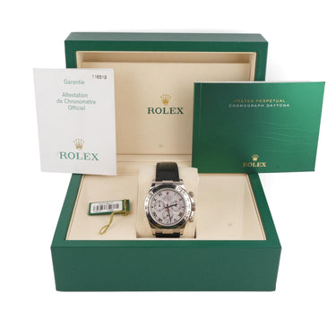 Rolex 116519 Daytona 40 mm Meteorite Dial Leather Bracelet Box and Papers 2003
