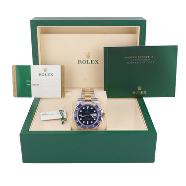 Rolex 116613LB Submariner Date 40 mm Blue Dial Oyster Bracelet Box & Papers 2015