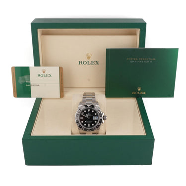 Rolex 116710LN GMT-Master II 40 mm Ceramic Bezel Black Dial Box and Papers 2017
