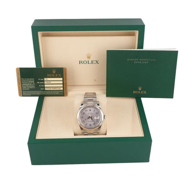 Rolex 116334 Datejust II 41 mm Silver Dial Oyster Bracelet Box and Papers 2013