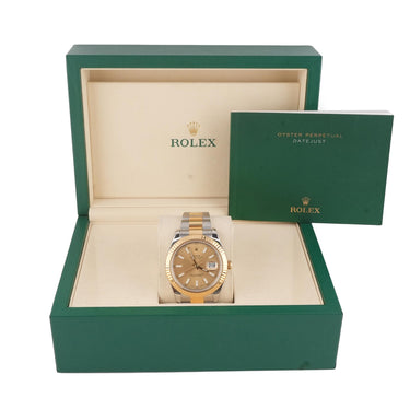 Rolex 116333 Datejust II 41 mm Champagne Dial Oyster Bracelet Box 2014