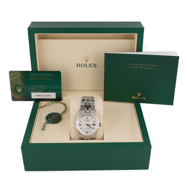 Rolex 127234 Land-Dweller 36 mm White Honeycomb Dial Box and Papers 2026