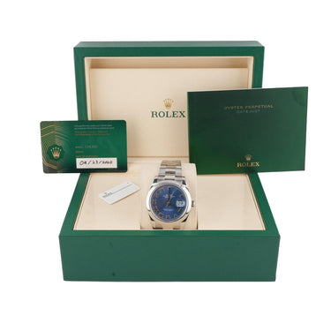 Rolex 126300 Datejust 41 mm Blue Dial Oyster Bracelet Box and Papers 2020