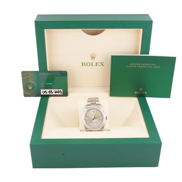 Rolex 124300 Oyster Perpetual 41mm Silver Dial Oyster Bracelet Box & Papers 2023