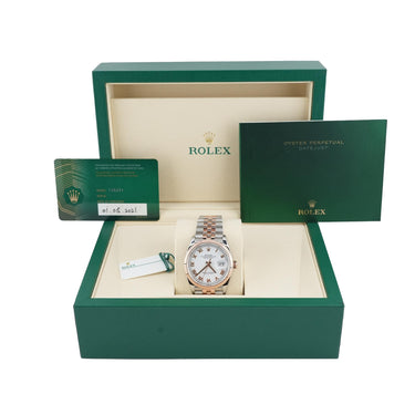 Rolex 126231 Datejust 36mm White Roman Dial Jubilee Bracelet Box and Papers 2021