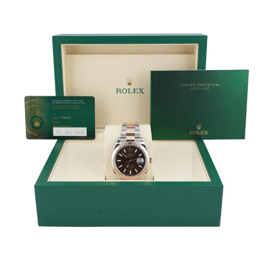 Rolex 126331 Datejust 41 mm Chocolate Dial Oyster Bracelet Box and Papers 2023