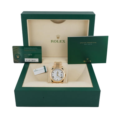 Rolex 228238 Day-Date 40 mm White Dial President Bracelet Box and Papers 2023