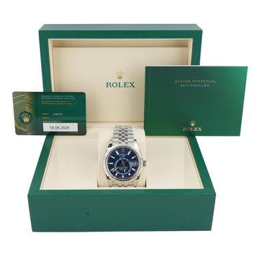 Rolex 336934 Sky-Dweller 42 mm Blue Dial Jubilee Bracelet Box and Papers 2026