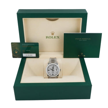 Rolex 228349RBR Day-Date 40 mm Diamond Bezel Diamond Dial Box and Papers 2022