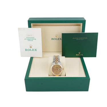 Rolex 16233 Datejust 36 mm Champagne Dial Jubilee Bracelet Box and Papers 1995