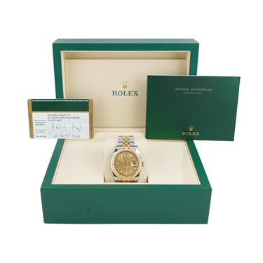 Rolex 116233 Datejust 36 mm Champagne Dial Jubilee Bracelet Box and Papers 2011