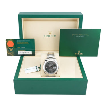 Rolex 126300 Datejust 41 mm Wimbledon Dial Oyster Bracelet Box and Papers 2025