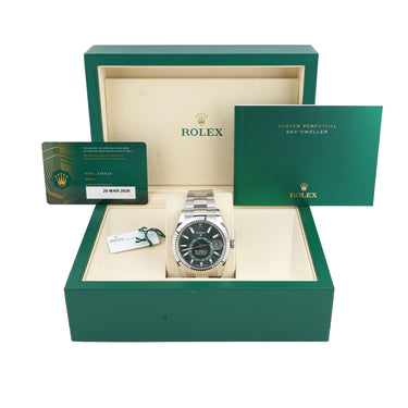 Rolex 336934 Sky-Dweller 42mm Mint Green Dial Oyster Bracelet Box & Papers 2026