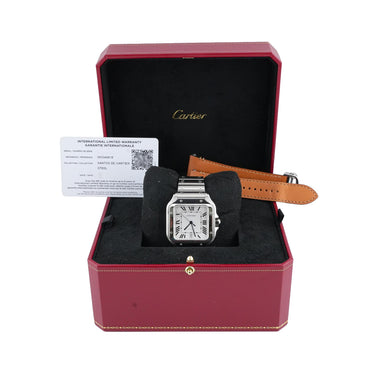 Cartier Santos WSSA0018 Silver Dial Stainless Steel Box and Papers 2021