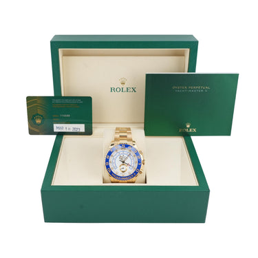 Rolex 116688 Yacht-Master II 44mm 18K Yellow Gold White Dial Box and Papers 2023