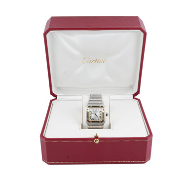 Cartier 2319 Santos Galbée White Roman Dial Stainless Steel Box 2003