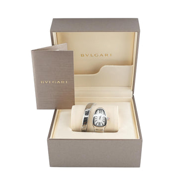Bvlgari 101827 Serpenti Tubogas 35mm Silver Opaline Dial Box & Papers 2026