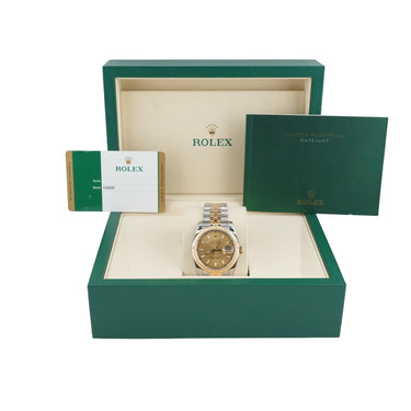 Rolex 116233 Datejust 36 mm Champagne Dial Jubilee Bracelet Box and Papers 2015