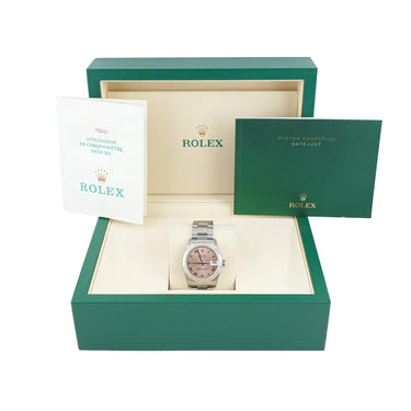 Rolex 178240 Datejust 31 mm Rose Roman Dial Oyster Bracelet Box and Papers 2001