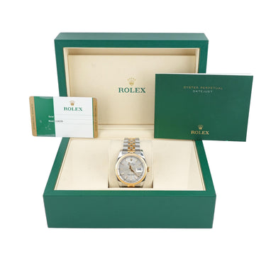 Rolex 116233 Datejust 36 mm Silver Index Dial Jubilee Bracelet Box & Papers 2016