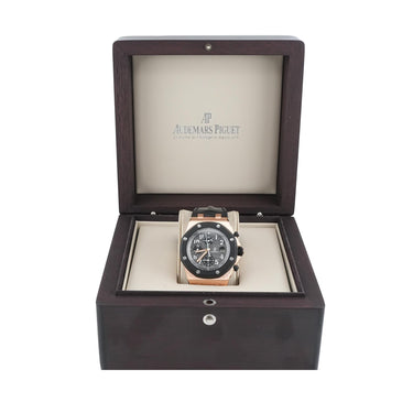 Audemars Piguet Royal Oak Offshore Chronograph Grey Dial 18K Rose Gold Box 2008