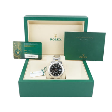 Rolex 126300 Datejust 41 mm Black index Dial Oyster Bracelet Box & Papers 2025