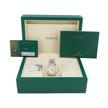 Rolex 278273 Datejust 31mm White Roman Dial Jubilee Bracelet Box and Papers 2023