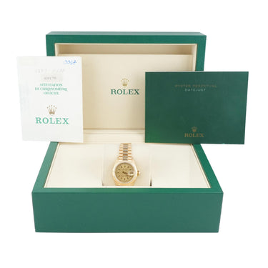 Rolex 69178 Lady-Datejust 26mm Champagne Dial President Bracelet Box Papers 1994