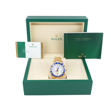 Rolex 116688 Yacht-Master II 44mm 18K Yellow Gold White Dial Box and Papers 2014