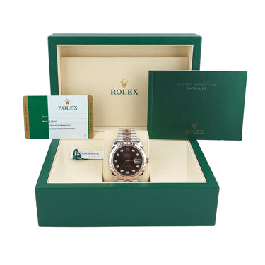 Rolex 126331 Datejust 41 mm Chocolate Dial Jubilee Bracelet Box and Papers 2018