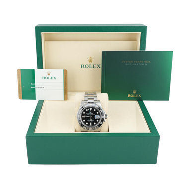 Rolex 116710LN GMT-Master II 40 mm Ceramic Bezel Black Dial Box and Papers 2017
