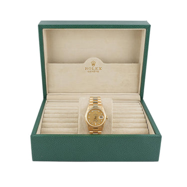 Rolex 18038 Day-Date 36mm 18K Gold Champagne Dial President Bracelet Box 1987