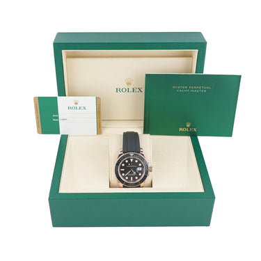 Rolex 116655 Yacht-Master 40 mm Black Dial Oysterflex Bracelet Box & Papers 2015