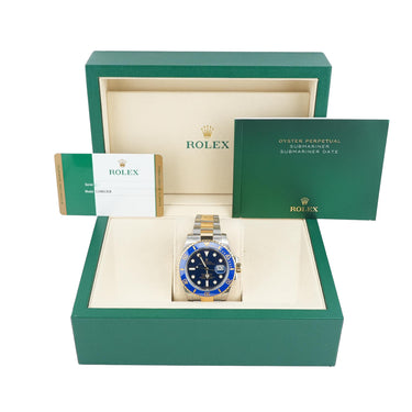 Rolex 116613LB Submariner Date 40 mm Blue Dial Oyster Bracelet Box & Papers 2017