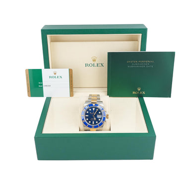 Rolex 116613LB Submariner Date 40 mm Blue Dial Oyster Bracelet Box & Papers 2017