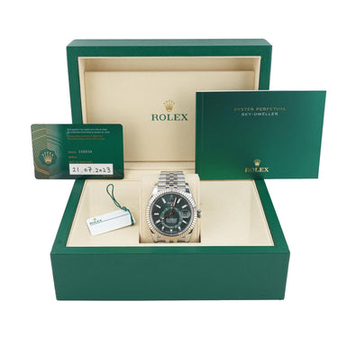 Rolex 336934 Sky-Dweller 42mm Mint Green Dial Jubilee Bracelet Box & Papers 2023