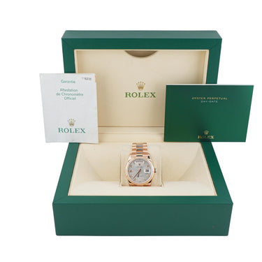 Rolex 118235 Day-Date 36 mm Silver Dial President Bracelet Box and Papers 2006