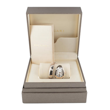 Bvlgari 103708 Serpenti Tubogas 35mm 18K Rose Gold White Dial Box & Papers 2026