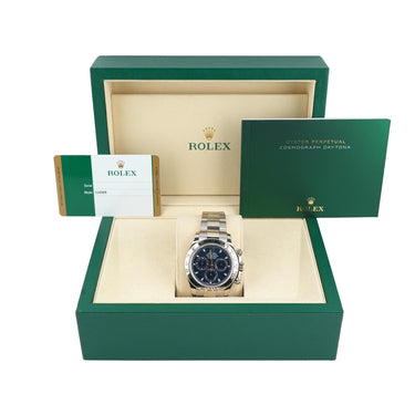 Rolex 116509 Daytona 40 mm Blue Index Dial Oyster Bracelet Box and Papers 2018