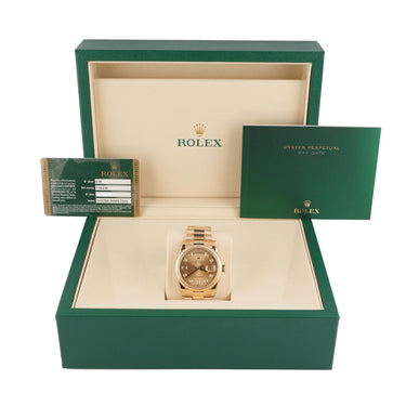 Rolex 118238 Day-Date 36mm Champagne Diamond Dial President Box & Papers 2017