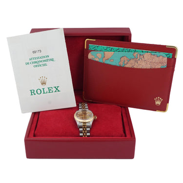 Rolex 69173 Lady-Datejust 26mm Champagne Dial Jubilee Bracelet Box & Papers 1998